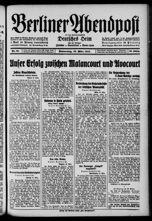 Berliner Abendpost on Mar 23, 1916