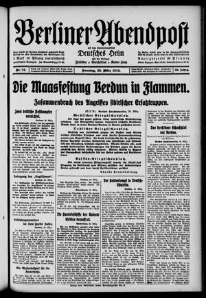 Berliner Abendpost vom 26.03.1916