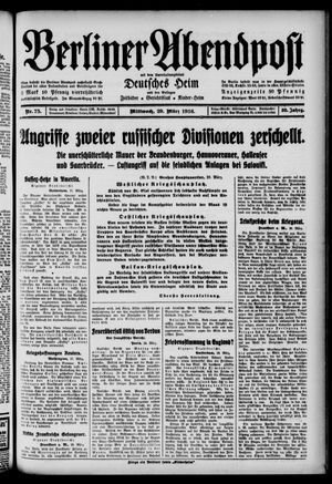 Berliner Abendpost vom 29.03.1916