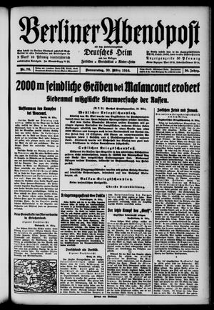 Berliner Abendpost vom 30.03.1916