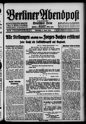 Berliner Abendpost vom 04.04.1916