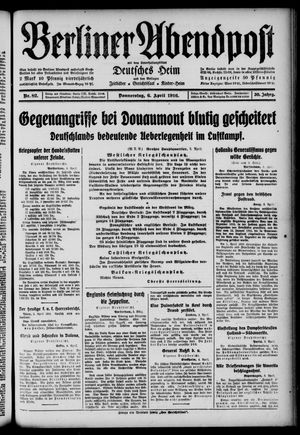 Berliner Abendpost vom 06.04.1916