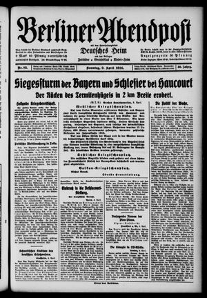 Berliner Abendpost vom 09.04.1916