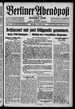 Berliner Abendpost vom 11.04.1916
