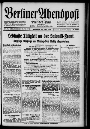 Berliner Abendpost vom 15.04.1916
