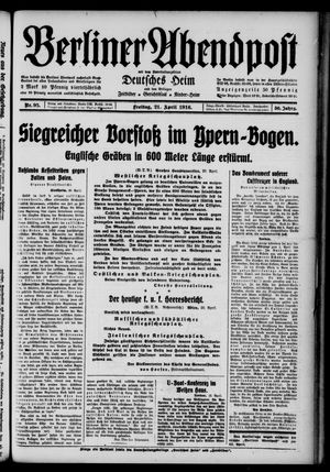 Berliner Abendpost vom 21.04.1916