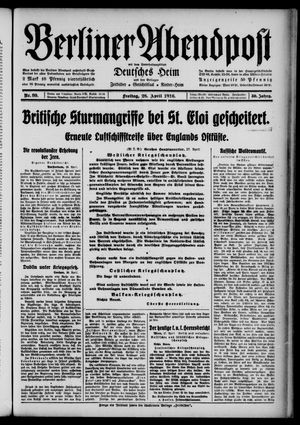 Berliner Abendpost on Apr 28, 1916
