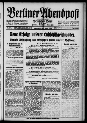 Berliner Abendpost on Apr 29, 1916