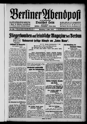 Berliner Abendpost on May 2, 1916