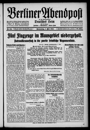 Berliner Abendpost on May 4, 1916