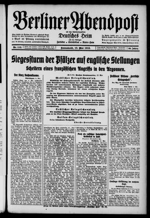 Berliner Abendpost vom 13.05.1916