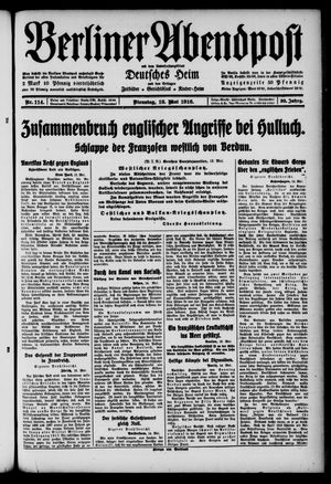 Berliner Abendpost vom 16.05.1916