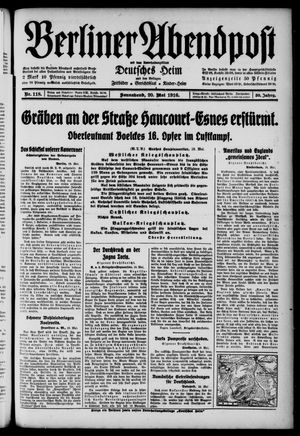 Berliner Abendpost vom 20.05.1916