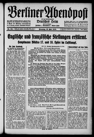 Berliner Abendpost on May 23, 1916