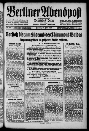 Berliner Abendpost vom 28.05.1916