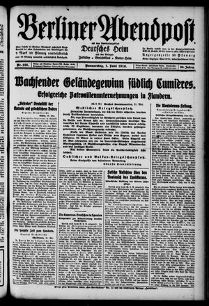 Berliner Abendpost vom 01.06.1916
