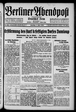 Berliner Abendpost vom 04.06.1916
