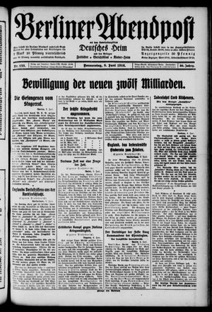 Berliner Abendpost vom 08.06.1916