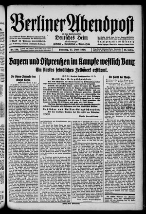 Berliner Abendpost vom 11.06.1916