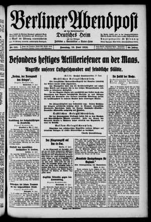 Berliner Abendpost vom 18.06.1916