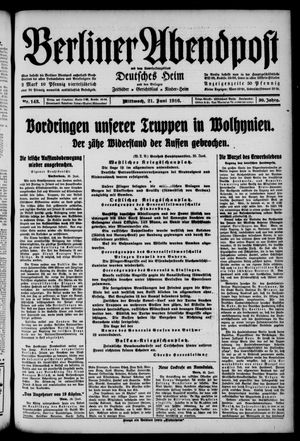 Berliner Abendpost vom 21.06.1916