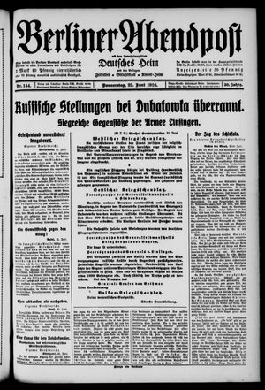 Berliner Abendpost vom 22.06.1916