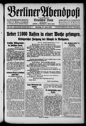 Berliner Abendpost on Jun 27, 1916