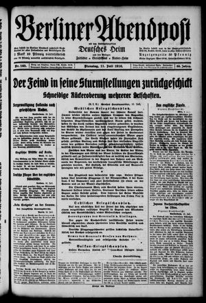 Berliner Abendpost vom 11.07.1916