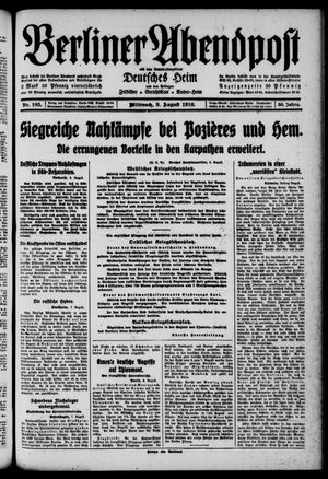 Berliner Abendpost vom 09.08.1916