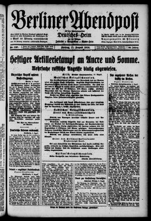 Berliner Abendpost vom 11.08.1916