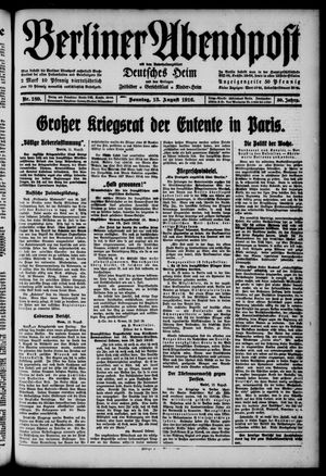 Berliner Abendpost vom 13.08.1916