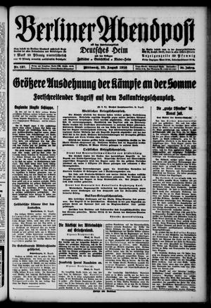 Berliner Abendpost vom 23.08.1916