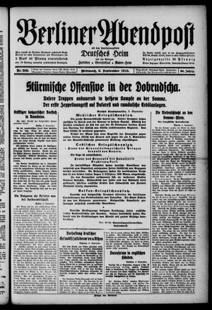 Berliner Abendpost vom 06.09.1916