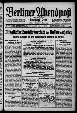 Berliner Abendpost vom 12.09.1916