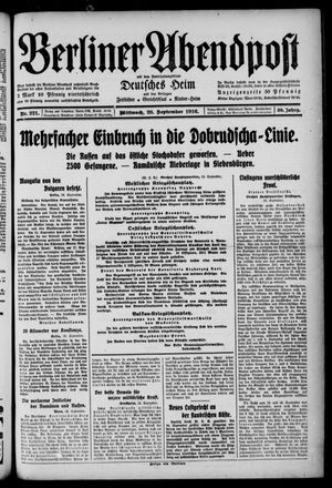 Berliner Abendpost vom 20.09.1916