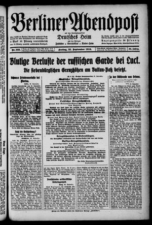 Berliner Abendpost vom 22.09.1916