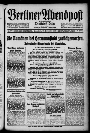 Berliner Abendpost vom 30.09.1916