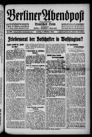 Berliner Abendpost vom 06.10.1916