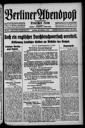 Berliner Abendpost vom 20.10.1916