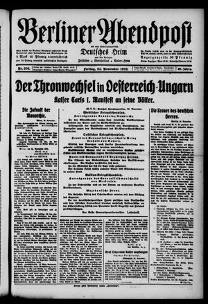 Berliner Abendpost on Nov 24, 1916
