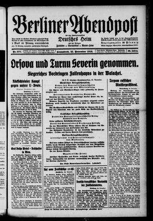 Berliner Abendpost vom 25.11.1916