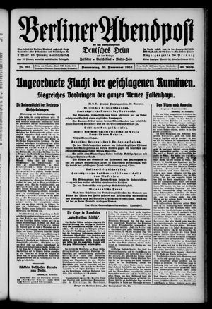 Berliner Abendpost vom 30.11.1916
