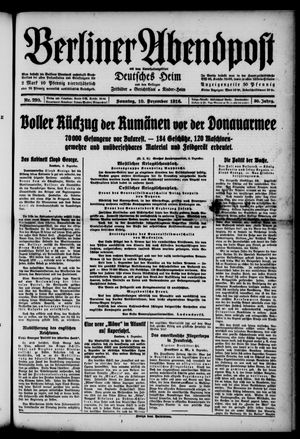 Berliner Abendpost on Dec 10, 1916