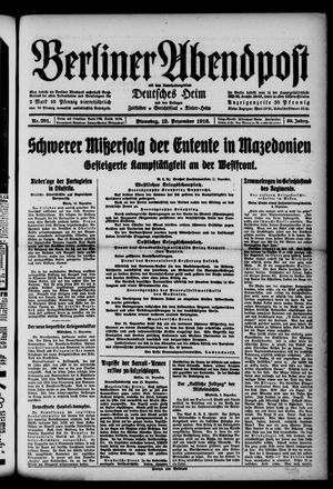 Berliner Abendpost vom 12.12.1916