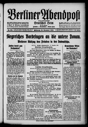 Berliner Abendpost vom 20.12.1916