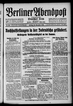 Berliner Abendpost vom 22.12.1916
