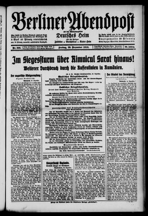 Berliner Abendpost vom 29.12.1916
