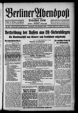 Berliner Abendpost vom 30.12.1916