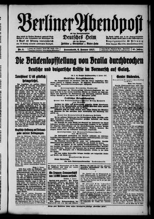 Berliner Abendpost vom 06.01.1917