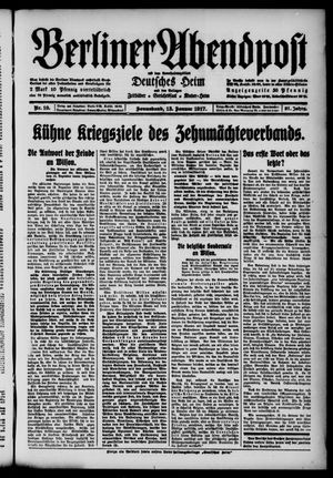 Berliner Abendpost vom 13.01.1917